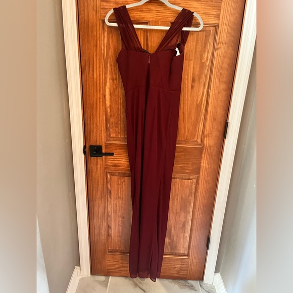 Azazie Kit Dress - Cabernet Size 4 - Picture 3 of 6